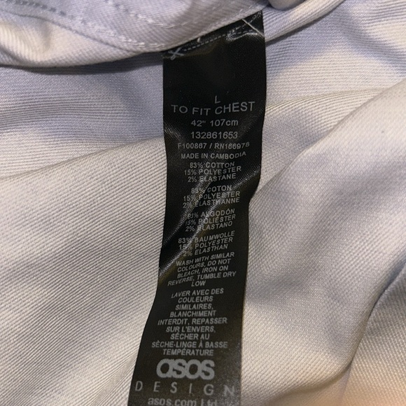 ASOS DESIGN regular fit shirt in Light Gray Size L - Picture 10 of 10